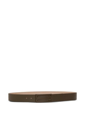 Victoria Beckham logo-buckle leather belt - Green