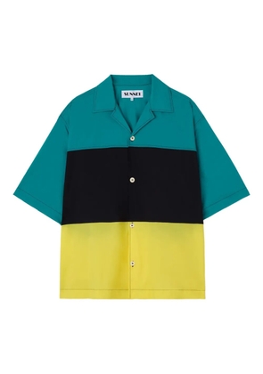 Sunnei panelled short-sleeve shirt - Black