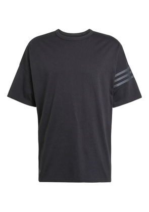 adidas three-stripe logo cotton T-shirt - Black