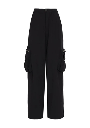 Amir Slama button-fastening cargo trousers - Black