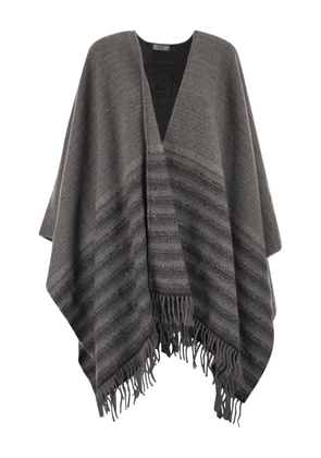 Peserico fringed cape - Grey