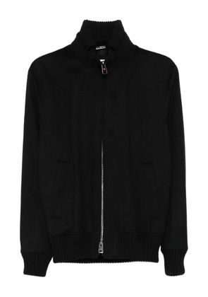 Kired ribbed-cuff zip-front jacket - Black