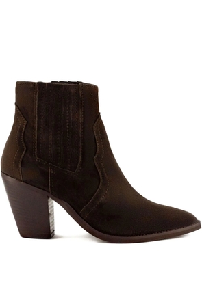 Julie Dee 70mm pointed-toe suede boots - Brown