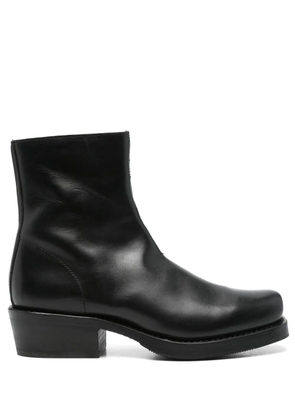Second/Layer 50mm leather ankle boots - Black