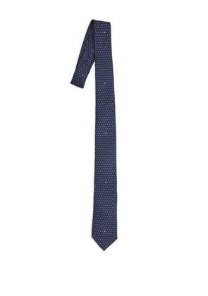 FENDI micro polka-dot silk tie - Blue