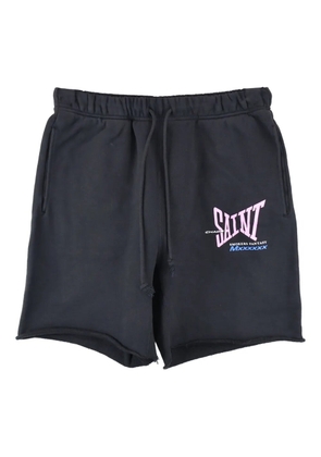 SAINT MXXXXXX cotton track shorts - Black