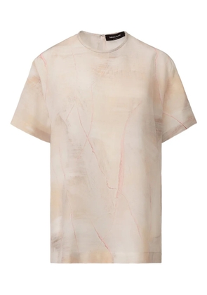 Fabiana Filippi marble-print short-sleeve t-shirt - Neutrals