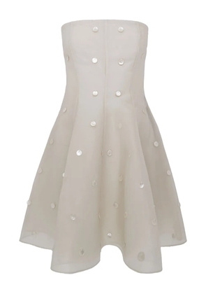 AZEEZA strapless layered dress - Neutrals