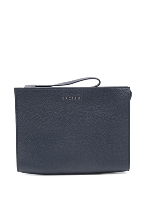 Orciani New Prestige zip clutch bag - Blue