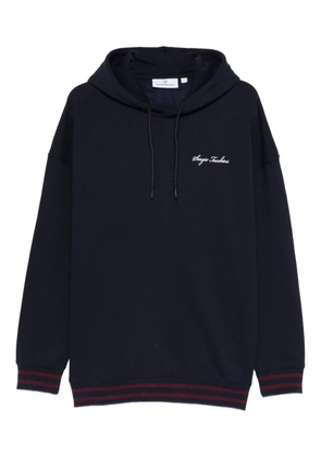 Sergio Tacchini ribbed-trim hoodie - Blue