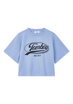 TOMBOY logo-print short-sleeve T-shirt - Blue