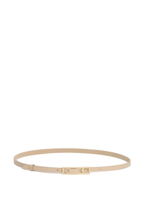 Fabiana Filippi leather rectangle-buckle belt - Neutrals