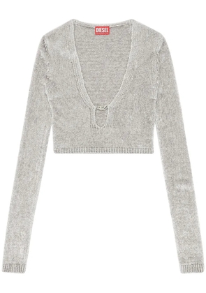 Diesel M-Cherry chenille crop top - Grey