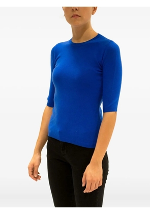LA ROSE crew-neck cashmere T-shirt - Blue