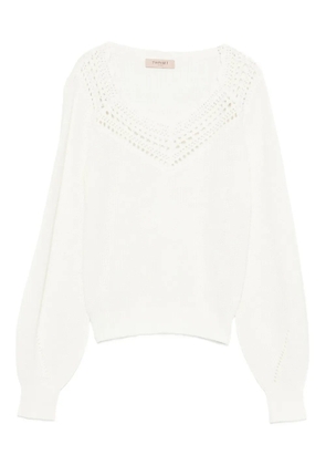 TWINSET open-knit jumper - White