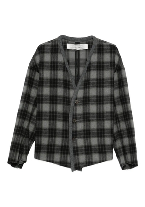 Individual Sentiments plaid-pattern cardigan - Grey