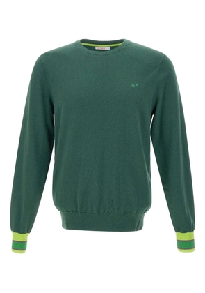 Sun68 logo-embroidered ribbed sweater - Green