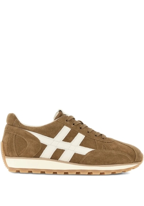 Hogan H-detail suede sneakers - Brown