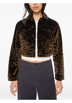 MOTHER The Short Stack leopard jacket - Brown