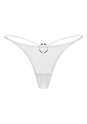 Zhilyova Dune ring-detail thong - White