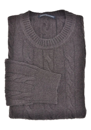 MANRICO CASHMERE cable-knit sweater - TAUPE