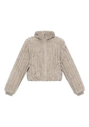 Save The Duck ribbed-texture zip-front jacket - Neutrals