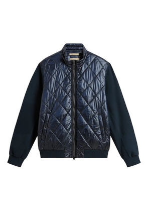 Woolrich quilted knit-panel jacket - Blue