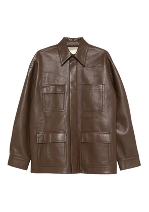 Nanushka flap-pocket overshirt - Brown