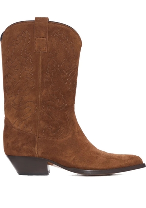 Buttero embroidered-detail boots - Brown