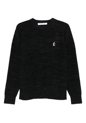 Études Studio logo-embroidered round-neck sweater - Grey