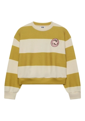 GCDS striped-pattern sweater - Yellow
