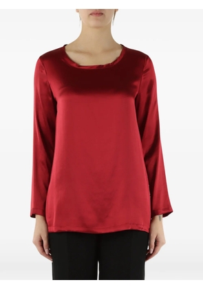 MALIPARMI long-sleeved silk blouse - Red
