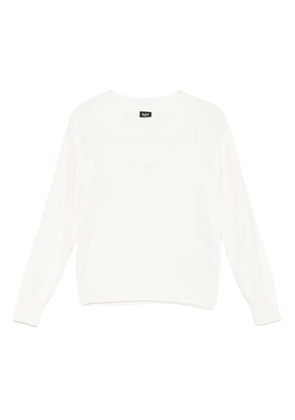 Marella V-neck long-sleeves sweater - White