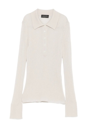 Roberto Collina ribbed polo shirt - Neutrals