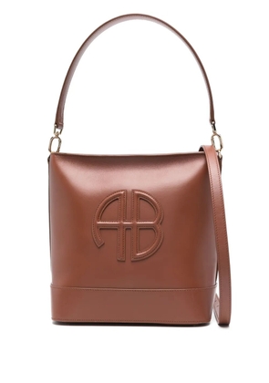 ANINE BING logo-patch tote bag - Brown