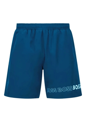 HUGO logo-print swim shorts - Blue