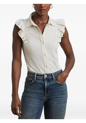 Lauren Ralph Lauren ruffle-trimmed sleeveless shirt - White