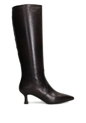 Julie Dee leather pointed-toe knee-high boots - Brown