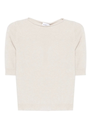 Marella short-sleeve cashmere T-shirt - Neutrals