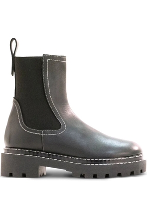 POEVE contrast-stitch boots - Brown