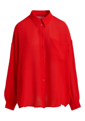 Essentiel Antwerp ruffled sleeves shirt - Red