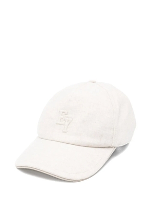 Eleventy logo-embroidered baseball cap - Neutrals