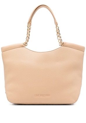 Love Moschino logo-lettering tote bag - Neutrals