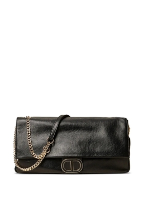 TWINSET chain logo-plaque shoulder bag - Black