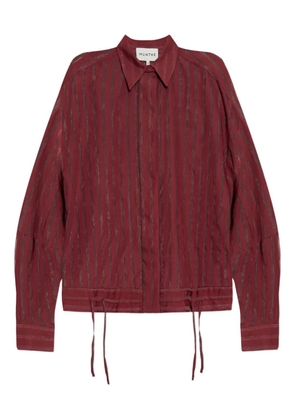 MUNTHE Loasta striped drawstring shirt - Red