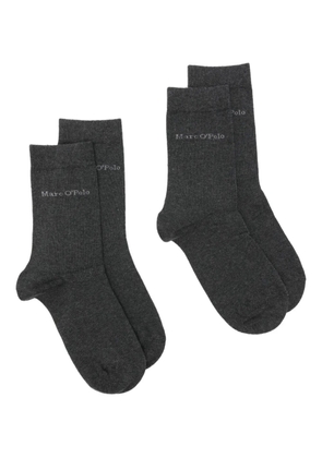 Marc O'Polo logo-intarsia socks (pack of two) - Grey