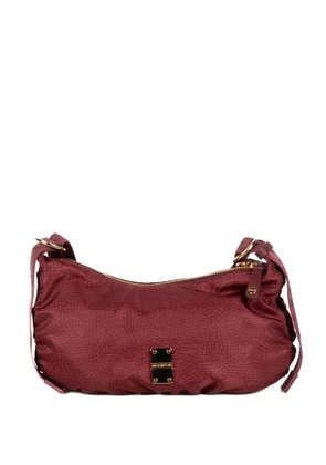 Borbonese top-zip logo-plaque shoulder bag - Red