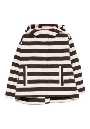 PSOPHIA striped hooded jacket - Black