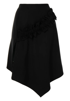 Off-White gathered detail asymmetric skirt - Black