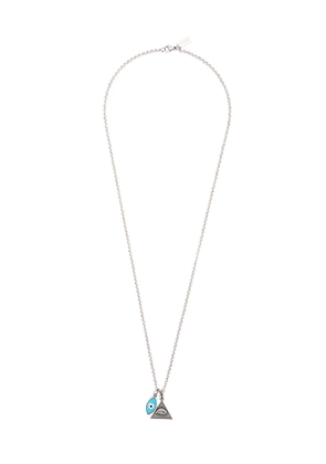 Nialaya Jewelry evil eye and eye of ra pendant necklace - Silver
